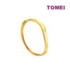 TOMEI High-Polishing Wavy Bangle, Yellow Gold 916