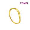 TOMEI Matte-Finishing Wavy Bangle, Yellow Gold 916