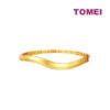 TOMEI High-Polishing Wavy Bangle, Yellow Gold 916