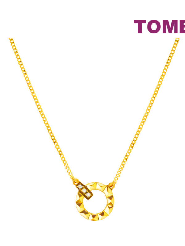 TOMEI Duo Of Devotion, Circle Necklace Yellow Gold 999 (5G)