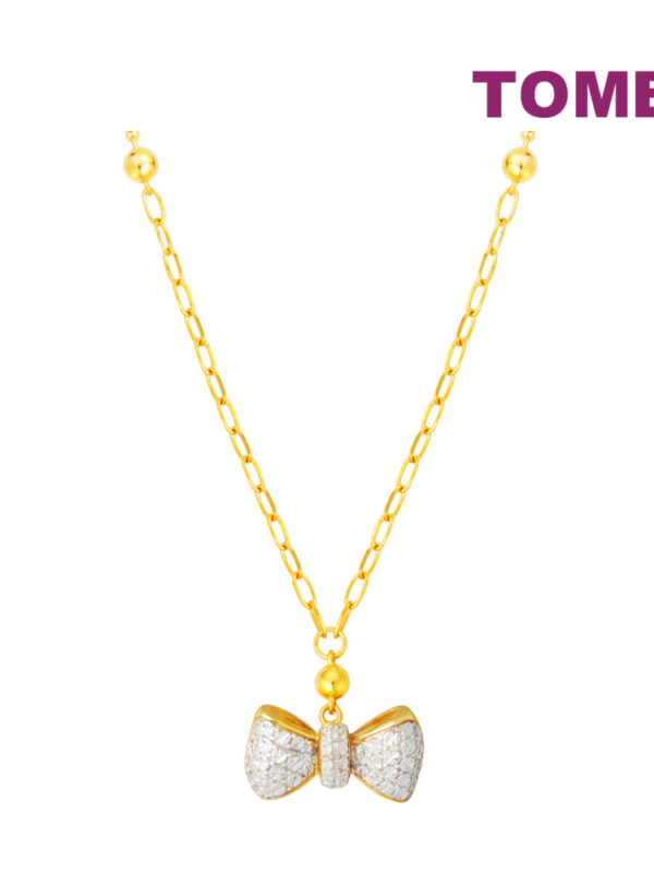 TOMEI Diamond Cut Collection Little Joy Necklace, Yellow Gold 916
