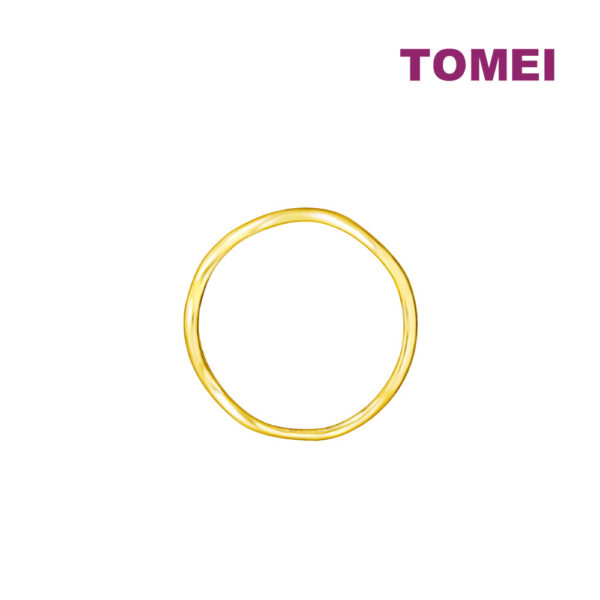 TOMEI Mix & Match Stackable Ring (2 Pcs), Yellow Gold 916