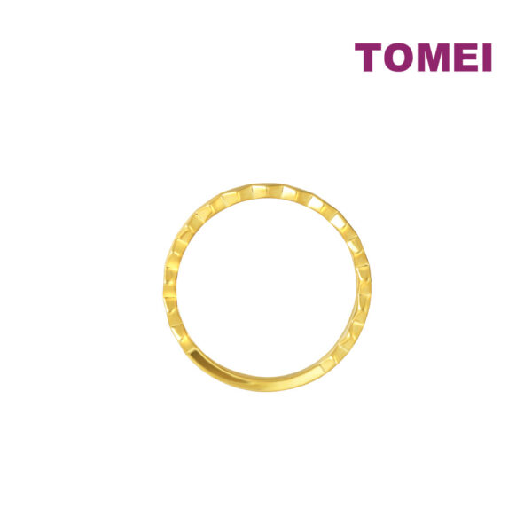 TOMEI Mix & Match Stackable Ring (2 Pcs), Yellow Gold 916