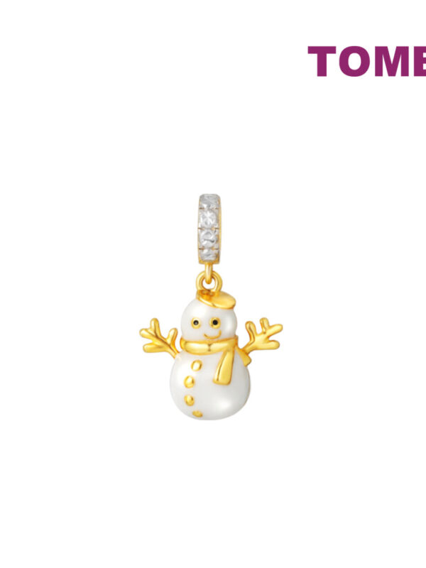 TOMEI Chomel Snowman Charm, Yellow Gold 916
