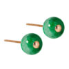 TOMEI Petite Jade Bead Earrings, Rose Gold 750
