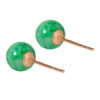 TOMEI Petite Jade Bead Earrings, Rose Gold 750