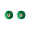 TOMEI Petite Jade Bead Earrings, Rose Gold 750