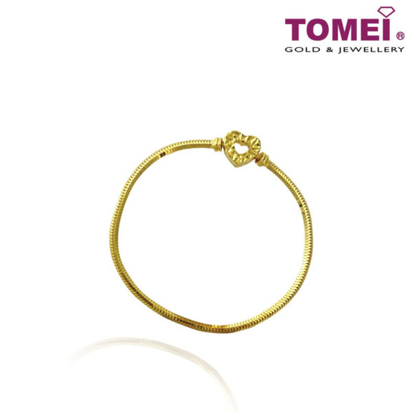 TOMEI Chomel Love Bracelet, Yellow Gold 916 (TM-YG1178B-20CM-1C)