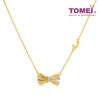 TOMEI Diamond Cut Collection Ribbon Necklace, Yellow Gold 916
