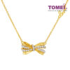 TOMEI Diamond Cut Collection Ribbon Necklace, Yellow Gold 916