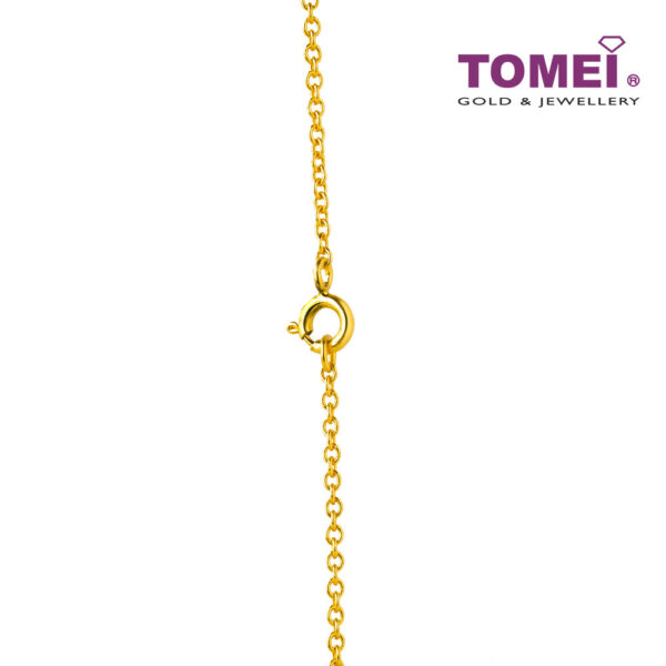 TOMEI Diamond Cut Collection Ribbon Necklace, Yellow Gold 916