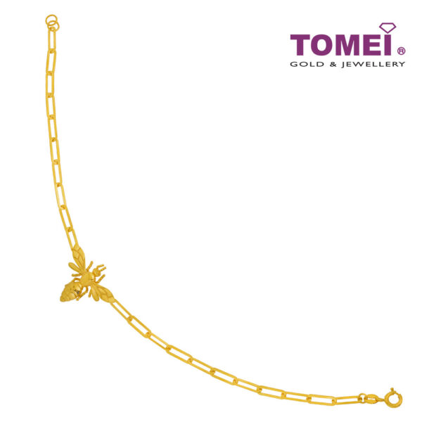 TOMEI Bee Linked Chain Bracelet, Yellow Gold 916