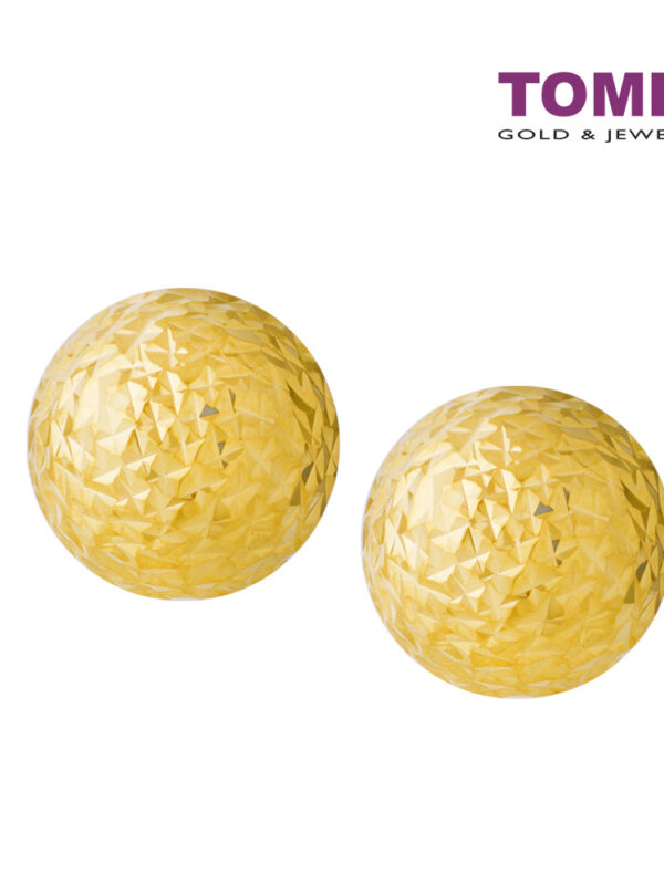 TOMEI Lusso Italia Round Earrings, Yellow Gold 916