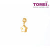 TOMEI Adorably Starred Pink & White Heart Charm, Yellow Gold 916