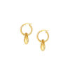 TOMEI Lusso Italia Chunky Heart Hoop Earrings, Yellow Gold 916