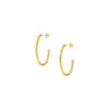 TOMEI Lusso Italia Minimalist Oval Hoop Earrings, Yellow Gold 916