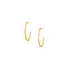 TOMEI Lusso Italia Minimalist Oval Hoop Earrings, Yellow Gold 916
