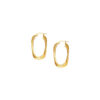 TOMEI Lusso Italia Overlapping Long Hoop Earrings, Yellow Gold 916