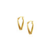 TOMEI Lusso Italia Overlapping Long Hoop Earrings, Yellow Gold 916