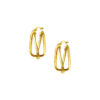TOMEI Lusso Italia Criss Cross Rectangle Earrings, Yellow Gold 916