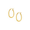 TOMEI Lusso Italia Textured Oval Hoop Earrings, Yellow Gold 916