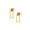 TOMEI Lusso Italia Rectangular Hoop Earrings, Yellow Gold 916
