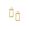 TOMEI Lusso Italia Rectangular Hoop Earrings, Yellow Gold 916