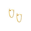 TOMEI Lusso Italia Matte Half Hoop Earrings, Yellow Gold 916