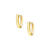 TOMEI Lusso Italia Matte Half Hoop Earrings, Yellow Gold 916