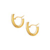 TOMEI Lusso Italia Half Hoop Lasered Earrings, Yellow Gold 916