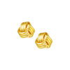 TOMEI Lusso Italia Ribbed Knotted Earrings, Yellow Gold 916