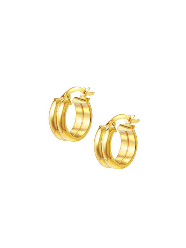 TOMEI Lusso Italia Chunky Duo Earrings, Yellow Gold 916