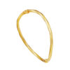 TOMEI Lusso Italia Minimalist Twisted Bangle, Yellow Gold 916