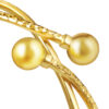 TOMEI Bold Double Cuff Bangle, Yellow Gold 916