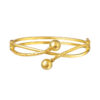 TOMEI Bold Double Cuff Bangle, Yellow Gold 916