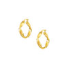 TOMEI Lusso Italia Twisted Hoop Earrings, Yellow Gold 916