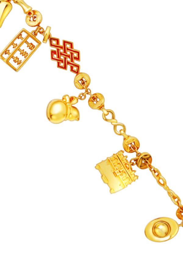 TOMEI Nine Elements Of Life Bracelet, Yellow Gold 916