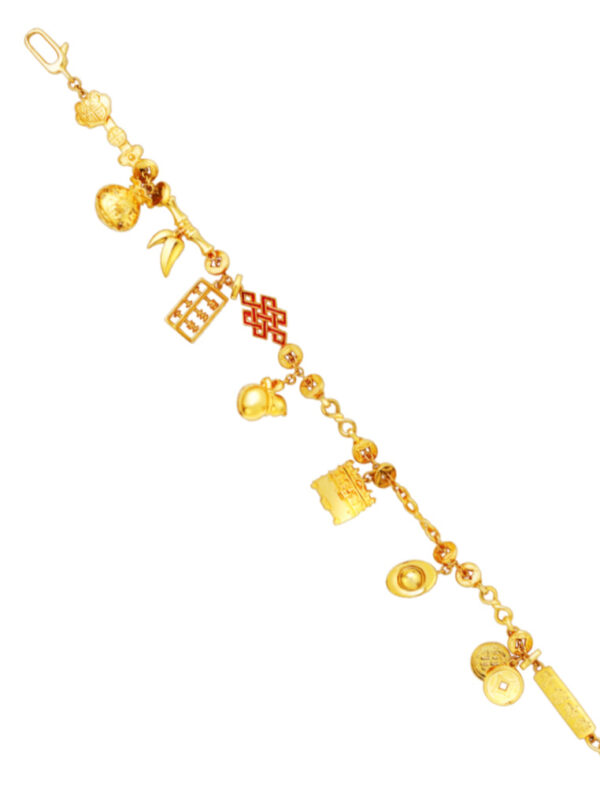 TOMEI Nine Elements Of Life Bracelet, Yellow Gold 916