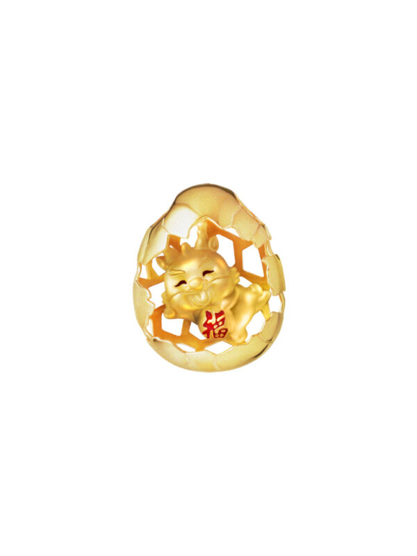 TOMEI Newborn Dragon Pendant, Yellow Gold 916