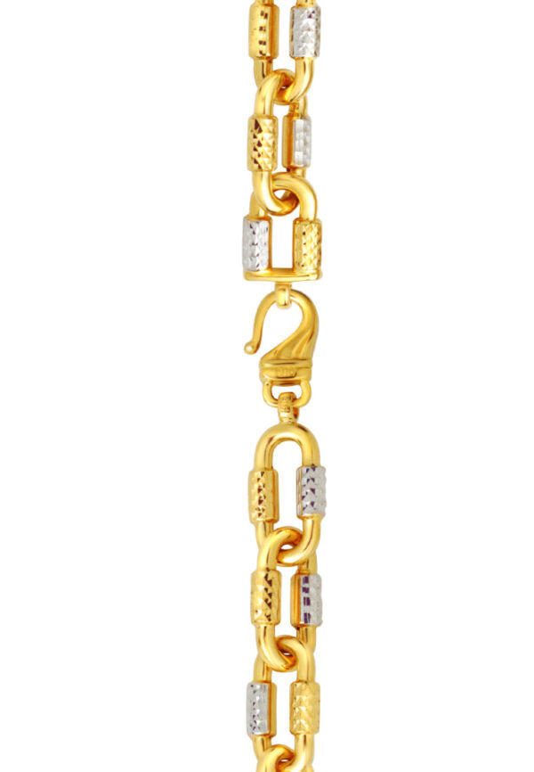 TOMEI Dual-Tone Bracelet, Yellow Gold 916