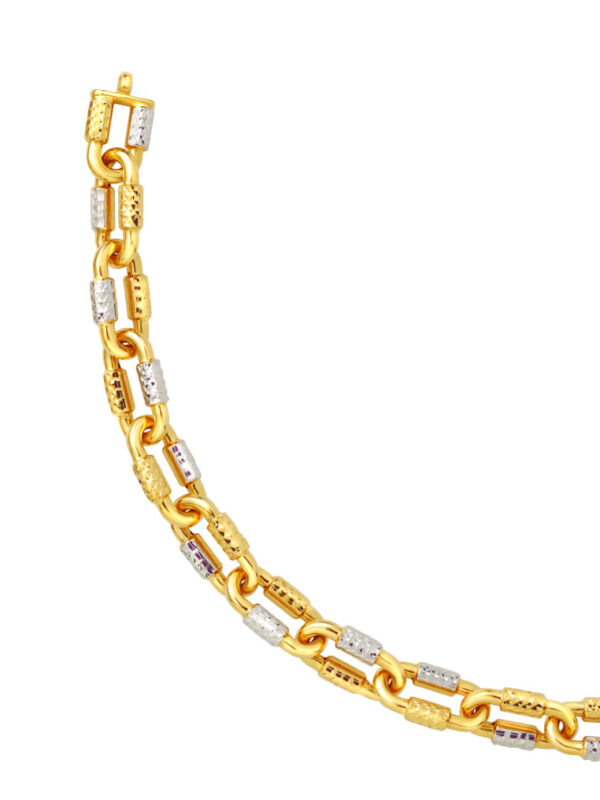 TOMEI Dual-Tone Bracelet, Yellow Gold 916