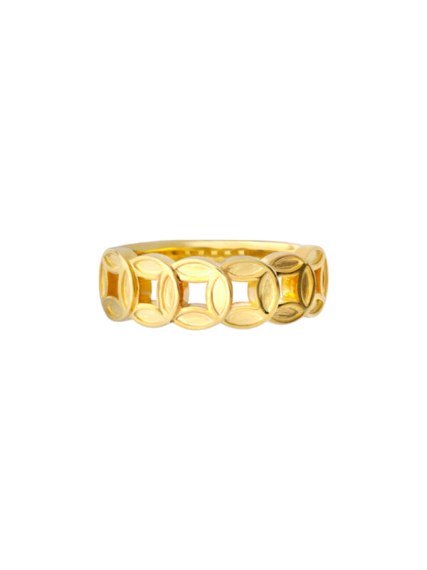 TOMEI Good Luck Ring, Yellow Gold 916