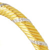 TOMEI Dual-Tone Bangle, Yellow Gold 916