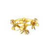 TOMEI Lusso Italia Flower Ring, Yellow Gold 916