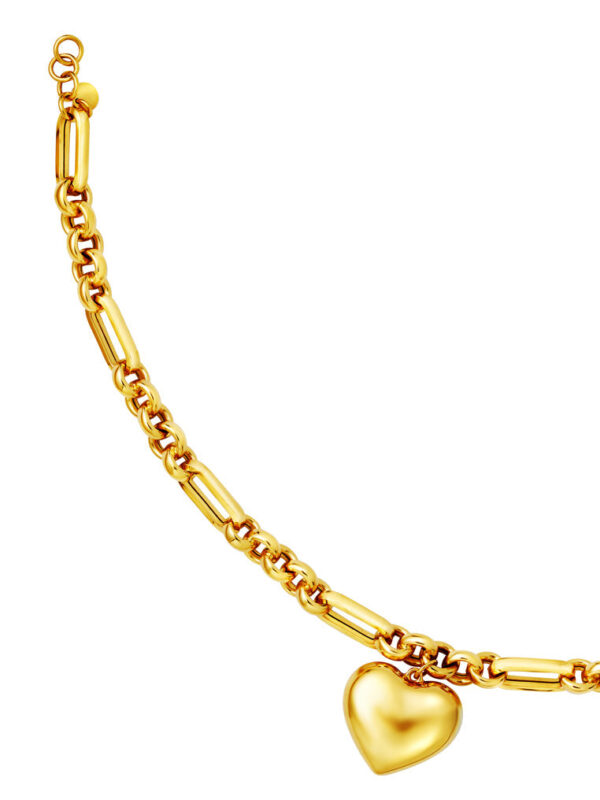 TOMEI Lusso Italia Sweetheart Chain Link Bracelet, Yellow Gold 916