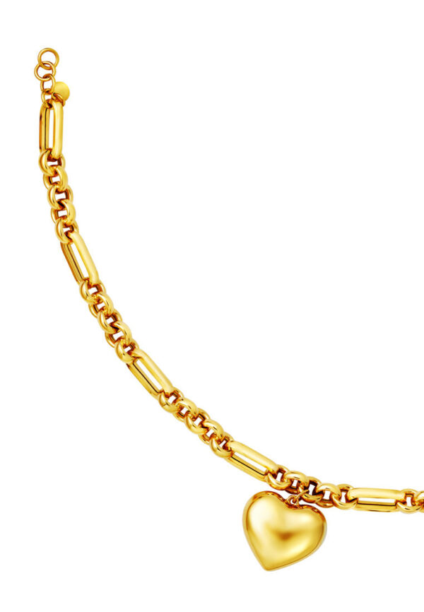 TOMEI Lusso Italia Sweetheart Chain Link Bracelet, Yellow Gold 916