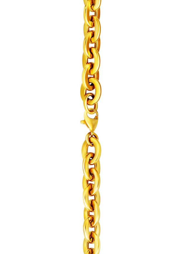 TOMEI Lusso Italia Split Link Tiny Chain Bracelet, Yellow Gold 916