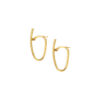 TOMEI Lusso Italia Glittering Long Hoop Earrings, Yellow Gold 916
