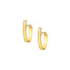 TOMEI Lusso Italia Glittering Long Hoop Earrings, Yellow Gold 916