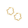 TOMEI Lusso Italia Minimalist Wavy Hoop Earrings, Yellow Gold 916